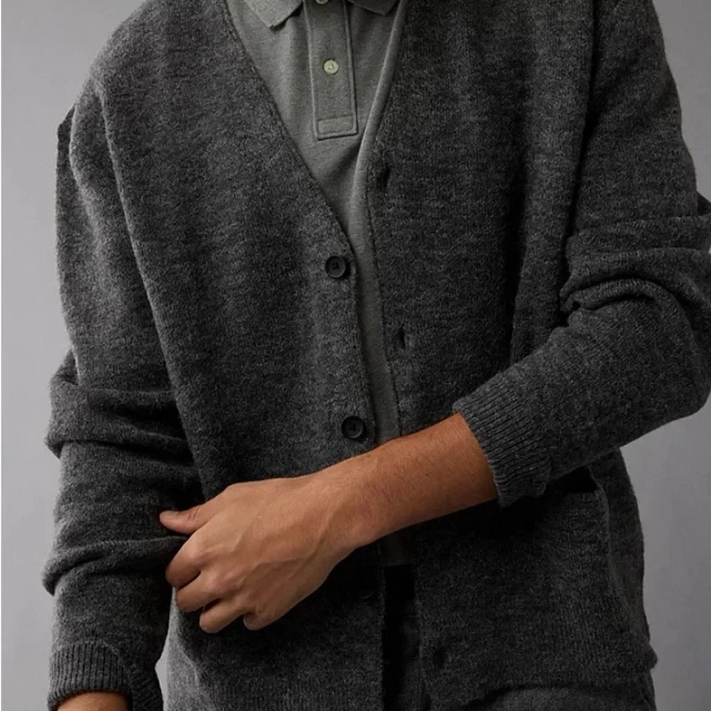 American Eagle Outfitters Charcoal Cardigan Sweater - Picture 2 of 2